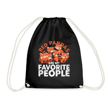 Animal Lovers Gift Animal Funny Red Panda - Drawstring Bag - black - Front