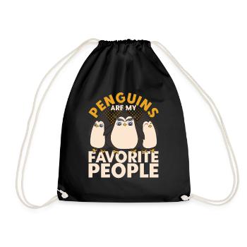 Drôle d’idée cadeau animal motif pingouin - Sac de sport léger - noir - Devant