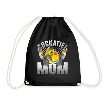 Cockatiel Mama Mother's Day Cockatiel - Drawstring Bag - black - Front