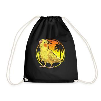 Oiseau tropical Cadeau d’été Cockatiel - Sac de sport léger - noir - Devant