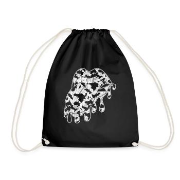 Vache de ferme Taches Bouche Vache Modèle Cadeau Vache - Sac de sport léger - noir - Devant