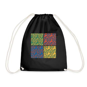 Pop Art Vache Motif Vache Taches Cadeau Vache - Sac de sport léger - noir - Devant