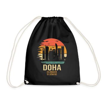 Qatar Doha Doha Qatar - Drawstring Bag - black - Front