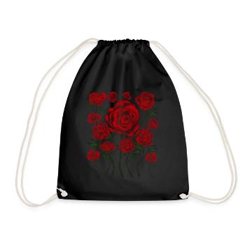 Garten Blumen Botaniker Rosen Geschenk Botanik - Turnbeutel - Schwarz - Vorne