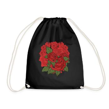 Botanic Garden Roses Gardener Gift Botany - Drawstring Bag - black - Front