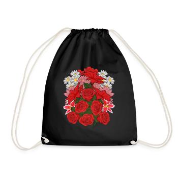 Natur Botaniker Gärtner Blumen Geschenk Botanik - Turnbeutel - Schwarz - Vorne