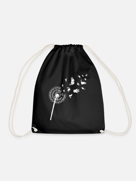 Trash Panda Wald Tier Geschenk Pusteblume Waschbär - Turnbeutel - Schwarz