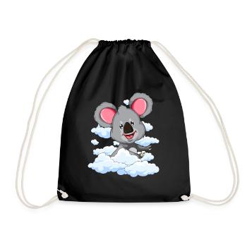 Animal Lover Australia Animal Gift Cloud Koala - Drawstring Bag - black - Front