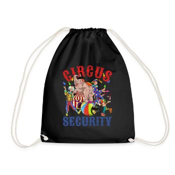 Circus Security Clown Animal Elephant Gift Circus - Drawstring Bag - black - Front