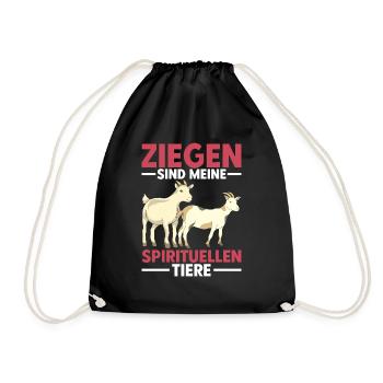 Bauernhof Tier Landwirt Geschenk Lustiges Ziege - Turnbeutel - Schwarz - Vorne