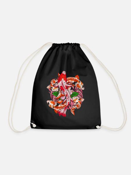Nishikigoi Koi Fischzucht Geschenk Koi Karpfen - Turnbeutel - Schwarz
