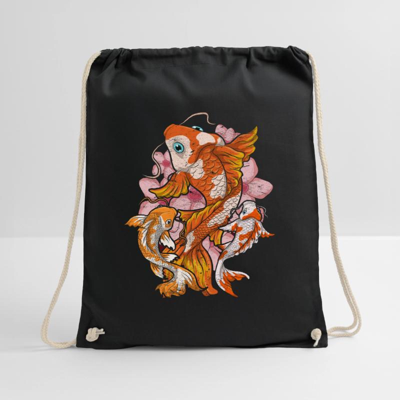 Kirschblüte Nishikigoi Geschenk Sakura Koi Karpfen Turnbeutel