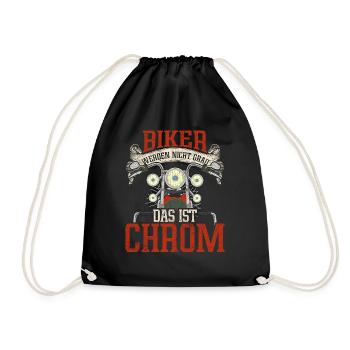 Biker werden nicht grau das ist Chrom Motorrad - Turnbeutel - Schwarz - Vorne