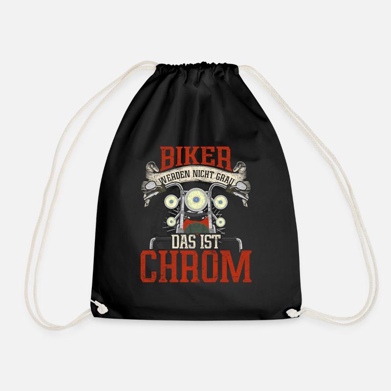 Biker werden nicht grau das ist Chrom Motorrad - Turnbeutel - Schwarz