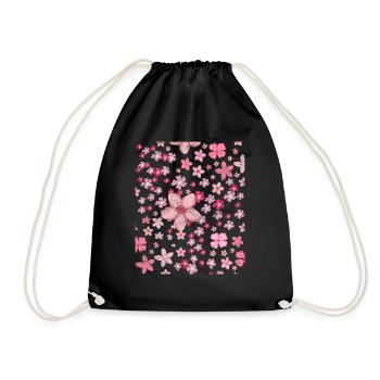 Culture japonaise Cherry Blossom Idée cadeau Sakura - Sac de sport léger - noir - Devant