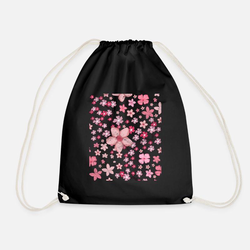 Japanische Kultur Kirschblüten Geschenkidee Sakura - Turnbeutel - Schwarz