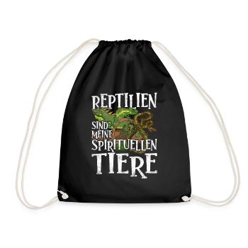 Reptilien sind meine spirituellen Tiere Reptil - Turnbeutel - Schwarz - Vorne