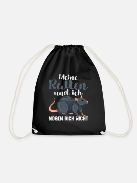 Meine Ratten und ich mögen dich nicht Tier Ratte - Turnbeutel - Schwarz
