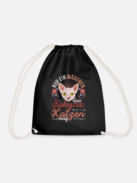 Nur ein Mädchen das Sphynx Katzen mag Sphynx Katze - Turnbeutel - Schwarz