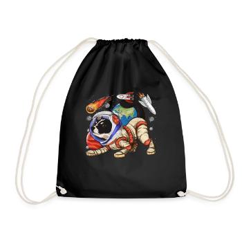 Astronaut Chiens Cadeau Bouledogue Français - Sac de sport léger - noir - Devant