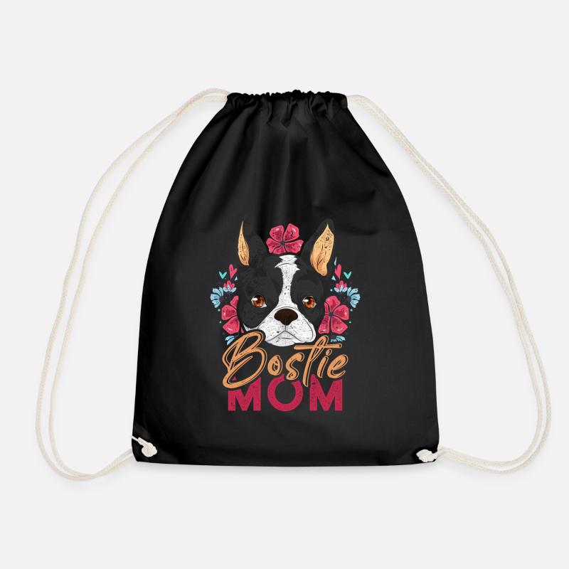 Bostie Mama Hund Muttertag Geschenk Boston Terrier - Turnbeutel - Schwarz