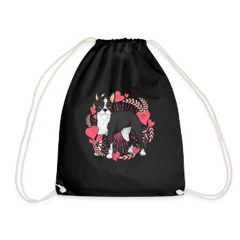 Les chiens adorent Bostie Gift Boston Terrier - Sac de sport léger - noir - Devant