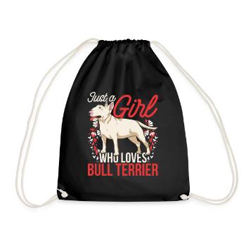 Dog Lover Girl Cadeau Dog Bull Terrier - Sac de sport léger - noir - Devant
