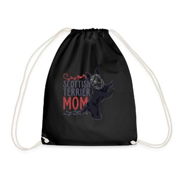 Terrier écossais Chiens cadeaux de la fête des mères - Sac de sport léger - noir - Devant