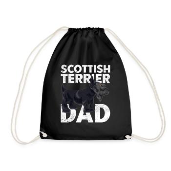Scottish Terrier Daddy Cadeau de fête des pères Scottie - Sac de sport léger - noir - Devant