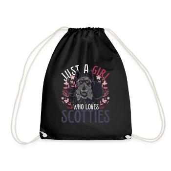 Juste une fille qui aime Scotties Dogs Terrier - Sac de sport léger - noir - Devant