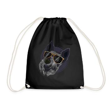 Coole Sonnenbrille Hunde Geschenk Scottish Terrier - Turnbeutel - Schwarz - Vorne