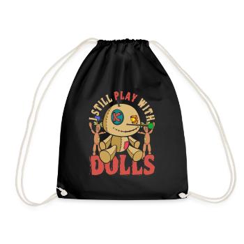 Wicca Voodoo Zauber Geschenk Lustiges Voodoo Puppe - Turnbeutel - Schwarz - Vorne