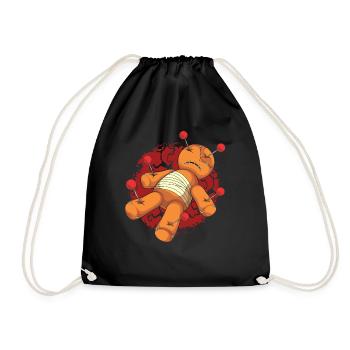 Hexe Voodoo Zauberei Geschenk Wicca Voodoo Puppe - Turnbeutel - Schwarz - Vorne