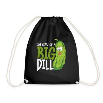 Concombre à l’aneth Je suis un concombre assez épais - Sac de sport léger - noir - Devant