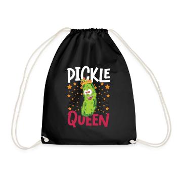 Gherkins Queen Vegetables Women Gift Cucumber - Drawstring Bag - black - Front