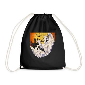 Fantôme effrayant Cadeau Halloween Fantôme - Sac de sport léger - noir - Devant