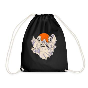 Ghost Halloween Costume Gift Ghost - Drawstring Bag - black - Front