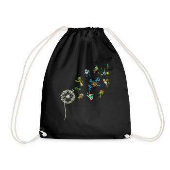 Creepy Zombie Gift Dandelion Halloween - Drawstring Bag - black - Front