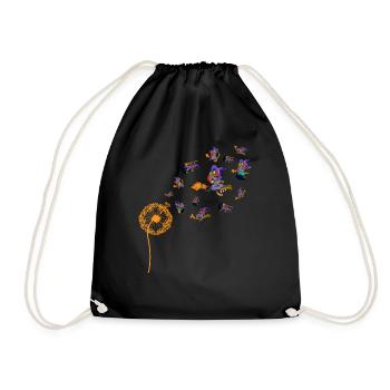 Pusteblume Gruseliges Hexen Geschenk Halloween - Turnbeutel - Schwarz - Vorne
