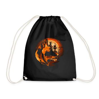 Moon Dog Cadeau Halloween Berger Allemand - Sac de sport léger - noir - Devant