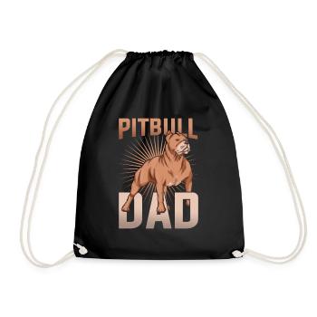 Chiens Papa Propriétaires de chiens Cadeau de fête des pères Pitbull - Sac de sport léger - noir - Devant