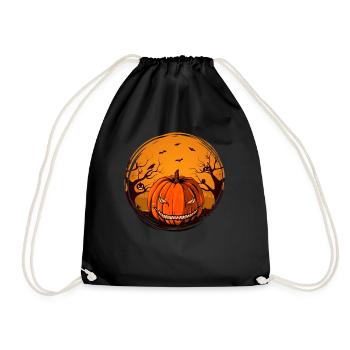 Citrouille cadeau de costume d’Halloween effrayant - Sac de sport léger - noir - Devant