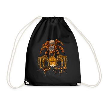 Tarantula Arachnid Tarantula Gift Spider - Drawstring Bag - black - Front