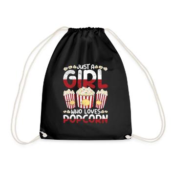 Juste une fille qui aime le pop-corn Snack Popcorn - Sac de sport léger - noir - Devant