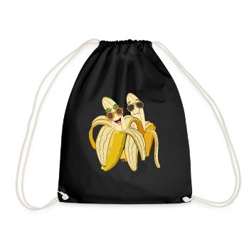 Sonnenbrille Lustiges Obst Geschenk Cooles Banane - Turnbeutel - Schwarz - Vorne