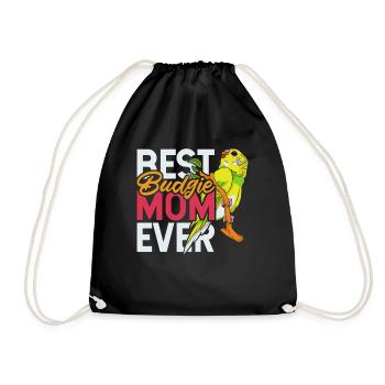 Meilleur oiseau Cadeau de fête des mères Budgie - Sac de sport léger - noir - Devant