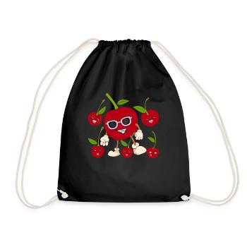 Fruits d’été Lunettes de soleil Fruit Cadeau Cerise - Sac de sport léger - noir - Devant