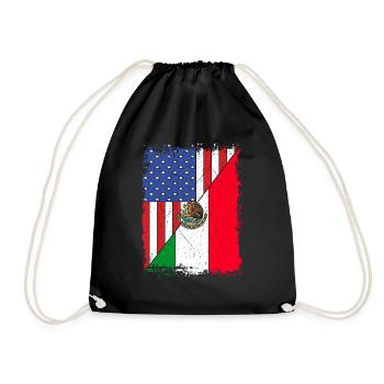 Drapeau mexicain des États-Unis Cadeau américain Mexique - Sac de sport léger - noir - Devant