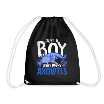 Un seul garçon qui aime axolotl Salamandre Axolotl - Sac de sport léger - noir - Devant