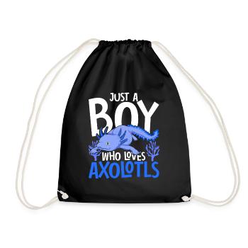 Salamandre animale Pet Boys Cadeau Axolotl - Sac de sport léger - noir - Devant